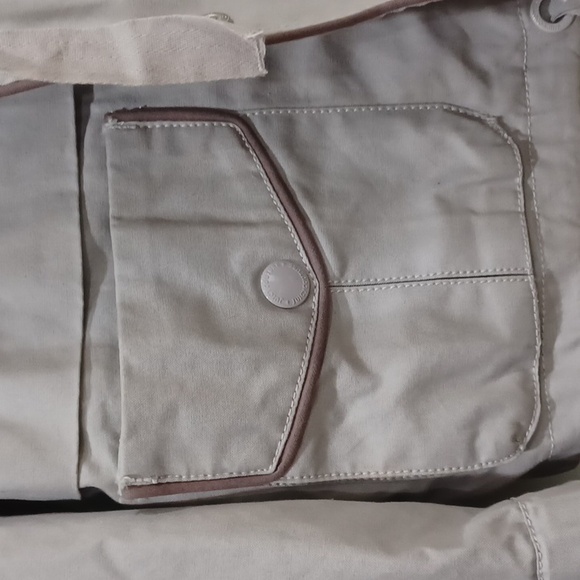 Juicy Couture Wmn's "P" purple-ish grey zip & snap closure wide collar jacket - Picture 4 of 16